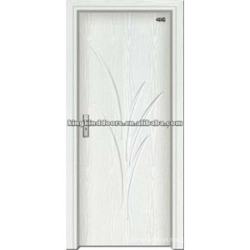 Simples Design PVC porta madeira porta com PVC folha Made In China